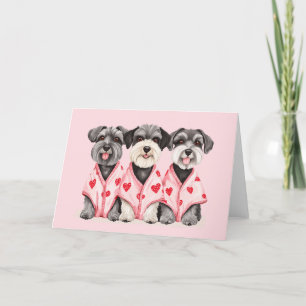 Cartão De Festividades Dia de os namorados Schnauzer Cães