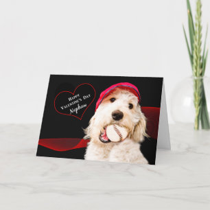 CARTÃO DE FESTIVIDADES DIA DE OS NAMORADOS - SOBRINHO - CÃO COM BASEBOL
