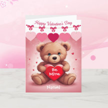 Dia de os namorados Teddy Bear Texto Personalizado