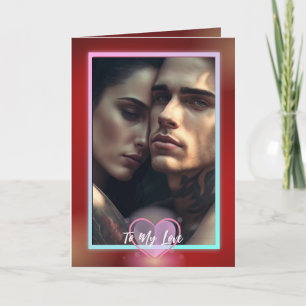 Cartão De Festividades Dia de os namorados Vermelho Sanguíneo Azul