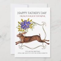 Dia de os pais Da Borda Floral Do Coelho