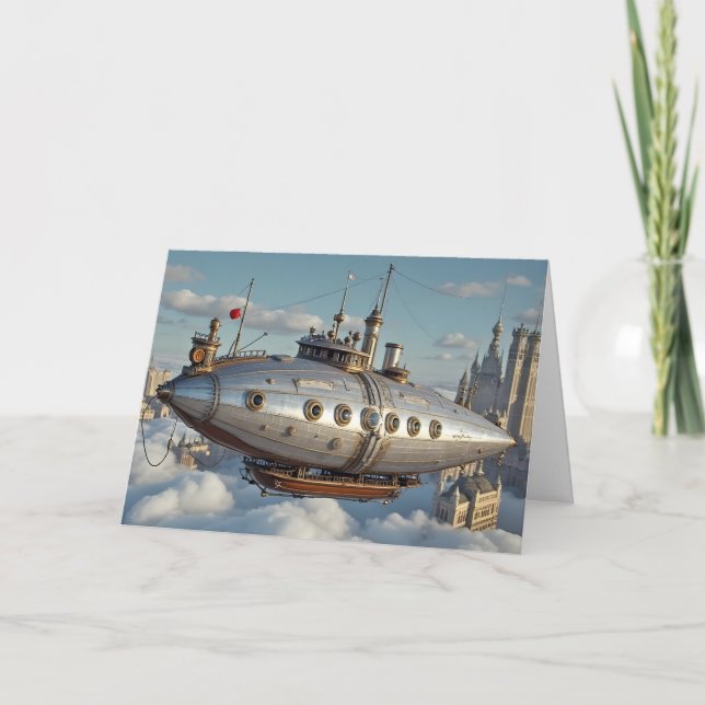 Cartão De Festividades Dia de os pais de aeróstato de alumínio (Frente)