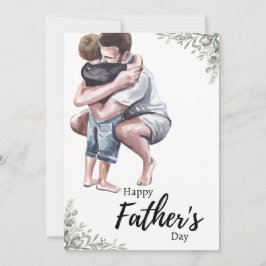 Cartão De Festividades Dia de os pais de Aquarela