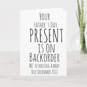 Cartão De Festividades Dia de os pais De Gravidez