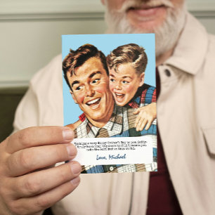 Cartão De Festividades Dia de os pais Feliz da Vintage Cachorada da Sauda