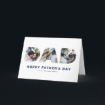 Cartão De Festividades Dia de os pais Feliz de Colagem de Fotos de Corte<br><div class="desc">Placa plana de Dia de os pais Feliz de Colagem de Fotos de Corte de pai. Placa plana personalizável com recorte de tipografia de PAI e três colagens de fotos. Os textos são perfeitamente personalizáveis. Perfeito para aniversários de Dia de os pais e pai.</div>