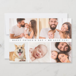 Cartão De Festividades Dia de os pais Feliz de Colagem de Fotos Personali