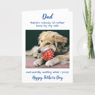 Cartão De Festividades Dia de os pais Feliz do Pai de Cachorro Engraçado 