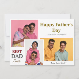 Cartão De Festividades dia de os pais feliz simples Elegante - Três foto