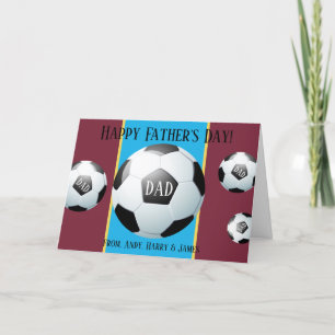 Cartão De Festividades Dia de os pais Personalizado De Futebol