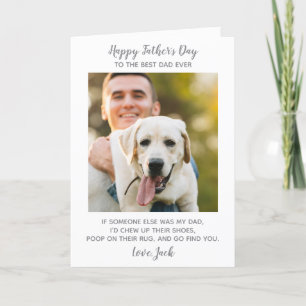 Cartão De Festividades Dia de os pais personalizado de Pai Pet Photo Dog