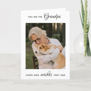 Cartão De Festividades Dia de os pais personalizado de vovô Pet Photo Dog