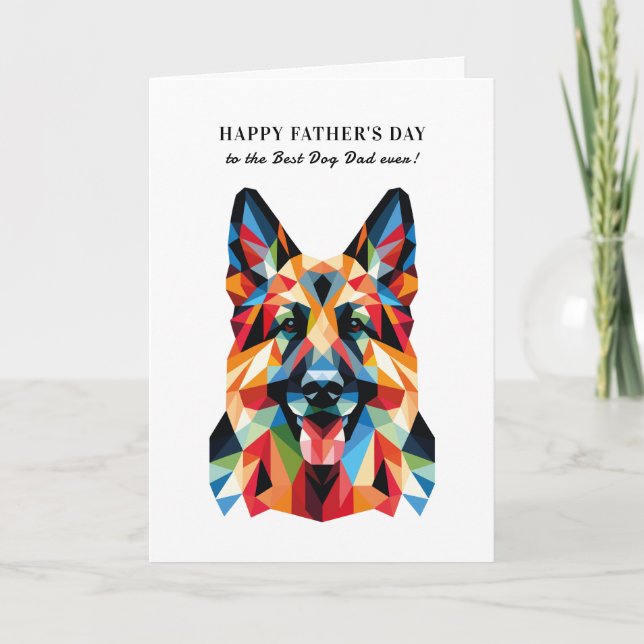 Cartão De Festividades Dia de os pais Personalizado do german shepherd (Frente)
