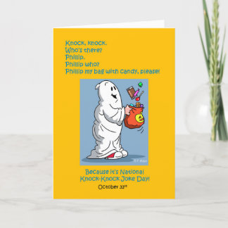 Cartão De Festividades Dia de Piada de toc 31 de outubro Dia das Bruxas