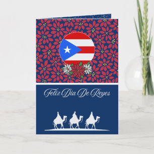 Cartão De Festividades Dia de Reis Natalino de Porto Rico Espanhol