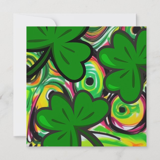 Cartão De Festividades Dia de São Patrício (Frente)