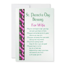 Dia de São Patrício Bênção Irlandesa para a Esposa