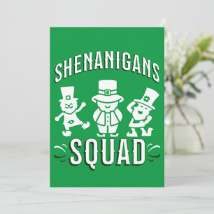 CARTÃO DE FESTIVIDADES DIA DE SÃO PATRÍCIO - ESQUADRÃO SHENANIGANS