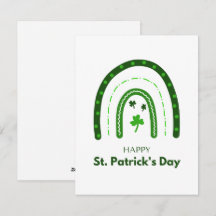 Dia de São Patrício Feliz Arco-íris Minimalista