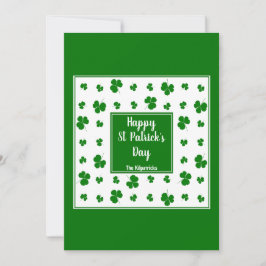 Cartão De Festividades Dia de São Patrício - Irlandês Beneficente Shamroc