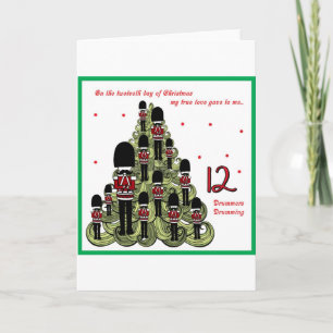 Cartão De Festividades Dia de Twelveth do Natal
