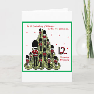 Cartão De Festividades Dia de Twelveth do Natal