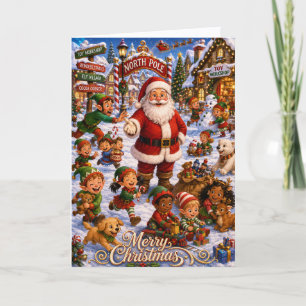Cartão De Festividades Dia Divertido Creche Apreciação Natal Crianças