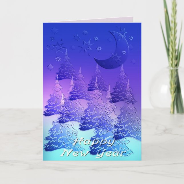 Cartão De Festividades Dia do ano novo (Frente)