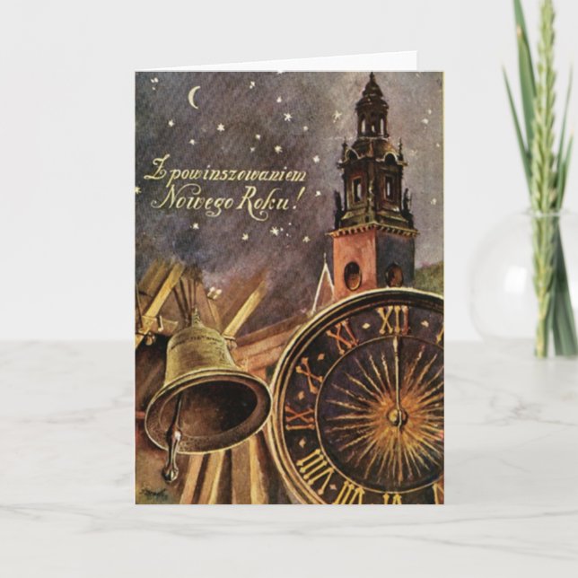 Cartão De Festividades Dia do feliz ano novo (Frente)