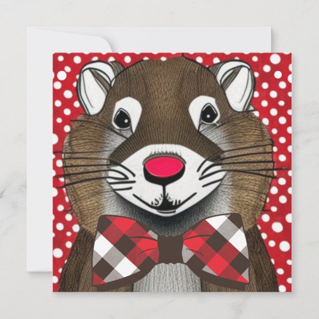 Cartão De Festividades Dia do Groundhog (Frente)