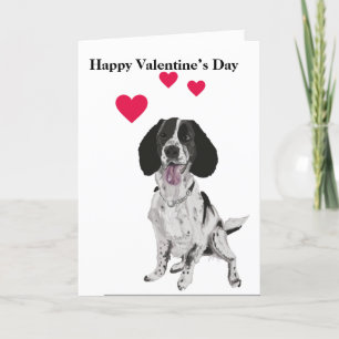 Cartão De Festividades Dia do Namorados de retrato do Springer Spaniel
