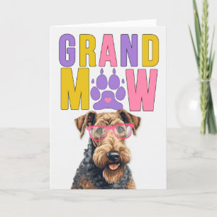 Cartão De Festividades Dia dos Avós GrandMAW Airedale GrandDOG