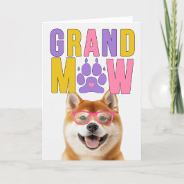 Cartão De Festividades Dia dos Avós GrandMAW Akita Dog GrandDOG