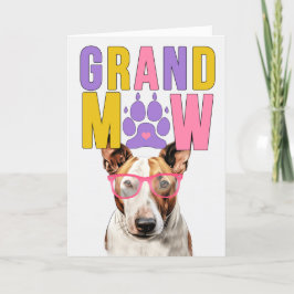 Cartão De Festividades Dia dos Avós GrandMAW Bull Terrier GrandDOG