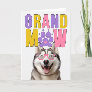 Cartão De Festividades Dia dos Avós GrandMAW Malamute GrandDOG