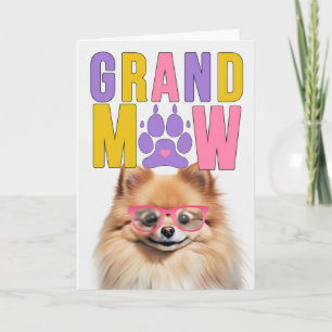 Cartão De Festividades Dia dos Avós GrandMAW Pomeranian GrandCachorro