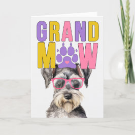 Cartão De Festividades Dia dos Avós GrandMAW Schnauzer GrandDOG