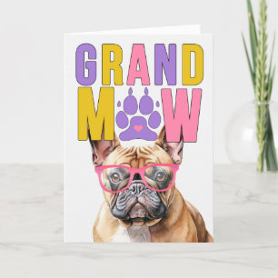 Cartão De Festividades Dia dos Avós GrandMAW Tan Frenchie Grand DOG