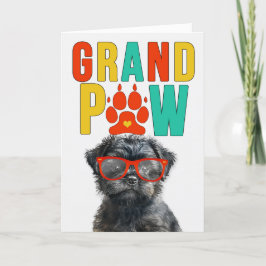 Cartão De Festividades Dia dos Avós GrandPAW Affenpinscher GrandDOG
