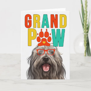Cartão De Festividades Dia dos Avós GrandPAW Bergamasco GrandDOG