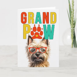 Cartão De Festividades Dia dos Avós GrandPAW Cairn Terrier GrandDOG