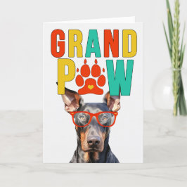 Cartão De Festividades Dia dos Avós GrandPAW Doberman GrandDOG