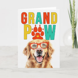Cartão De Festividades Dia dos Avós GrandPAW Ouro Retriever GrandDOG