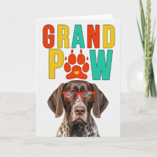 Cartão De Festividades Dia dos Avós GrandPAW Pointer GrandDOG