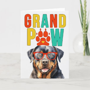 Cartão De Festividades Dia dos Avós GrandPAW Rottweiler GrandDOG