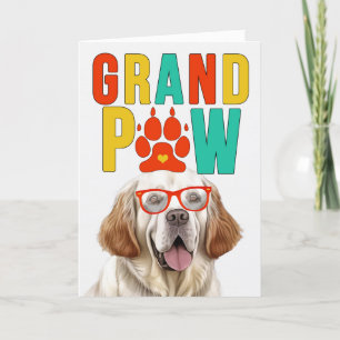 Cartão De Festividades Dia dos Avós GranPAW Clumber Spaniel GrandDOG