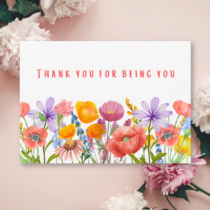 Cartão De Festividades Dia dos Namorados Agradecimento - Amor Floral no D