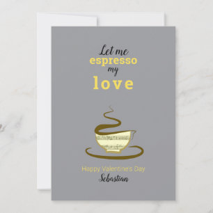 Cartão De Festividades Dia dos Namorados Café