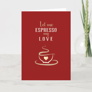 Cartão De Festividades Dia dos Namorados Café