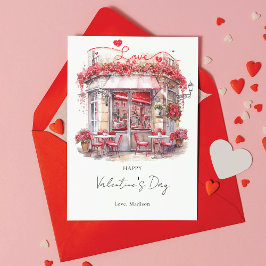 Cartão De Festividades Dia dos Namorados Caffe Elegante Personalizado